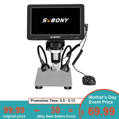 Buy SVBONY SV604 7  1080p Digital Microscope 1200x LCD Magnification Amplification • 69.99$