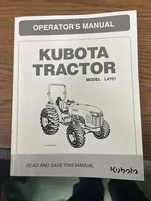 Buy Kubota L4701 Tractor/Loader Operator's Manuals  (2 Pc Set)* • 47.99$