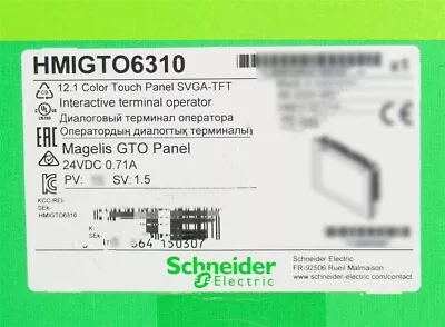 Buy 1PC New Schneider HMIGTO6310 Harmony GTO Touchscreen Panel 12.1  • 1,569$