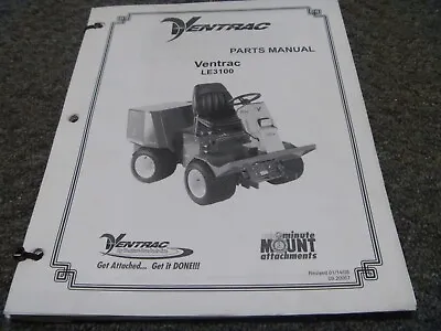 Buy Ventrac LE3100 Compact Tractor Parts Catalog Manual • 178.09$