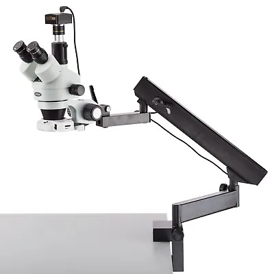 Buy AmScope 3.5X-90X Simul-Focal Zoom Stereo Microscope 5MP Camera Articulating Arm • 1,273.99$