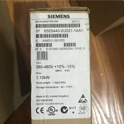 Buy New Siemens 6SE6440-2UD21-1AA1 MICROMASTER440 Without Filter 6SE6 440-2UD21-1AA1 • 381.18$