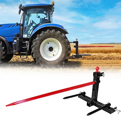 Buy 3000 Lbs Cat 1 Tractor 3 Point Trailer Hitch 49  Hay Bale Spear 2x17  Stabilizer • 279.99$