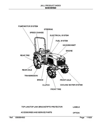 Buy 3030 Tractor Service Parts Manual Kubota B3030HSD • 29.63$