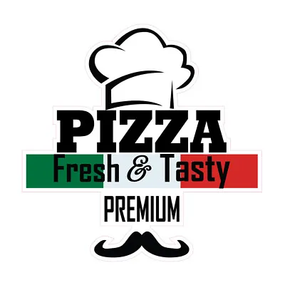 Buy Food Truck Decals Pizza Fresh And Tasty Restaurant & Food Concession Sign White • 11.99$