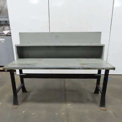 Buy 30  X 72  X 34  Tall Vintage Steel Top Work Assembly Drafting Bench Table Shelf • 262.89$
