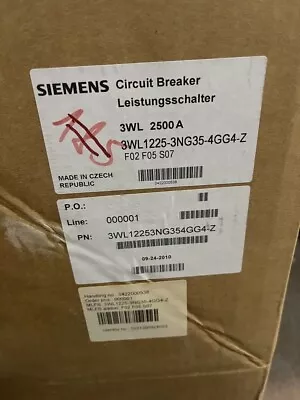 Buy ♕♕♕ Siemens 3WL1225-3NG35-4GG4-Z F02+F05+S07 Circuit Breaker In=2500A UPS/FedEx • 8,800$