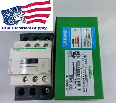 Buy LC1D32G7C Schneider Contactor With Coil 120VAC 32Amp. 50/60Hz • 31.85$