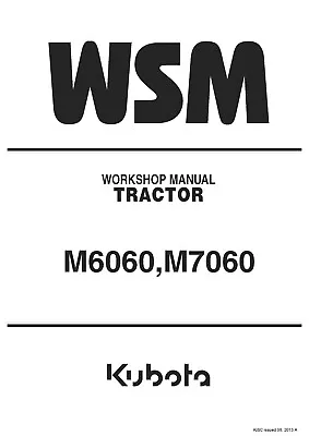 Buy CD 6060 7060 Tractor Workshop Service Repair Manual Kubota Tractor M6060 M7060 • 9.97$