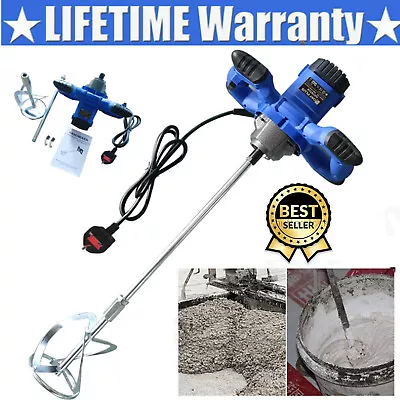 Buy Electric Plaster Paddle Mixer Drill Mortar Cement Paint Stirrer 6 Gears 2600W US • 45.30$