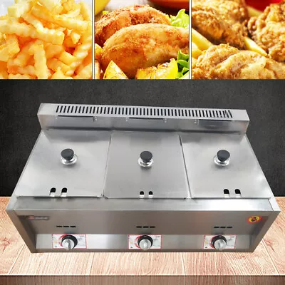 Buy 3-Pan Propane Gas Food Warmer Restaurant Tabletop Desktop Countertop Steam Table • 180.50$