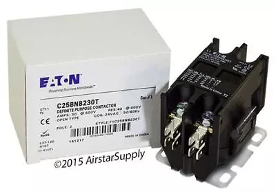 Buy 30 Amp / 2 Pole / 24V Coil Contactor # C25BNB230T • 25.50$
