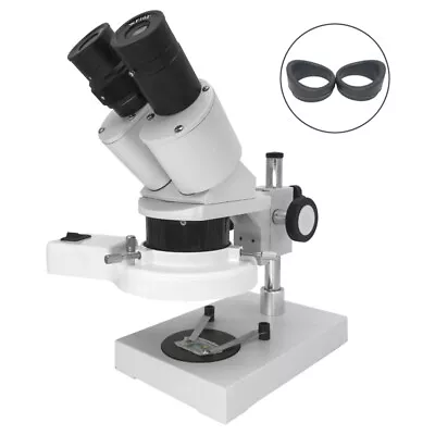 Buy Stereo Microscope 20X 40X Illuminated WF10X Eyepiece Watch Repair PCB Inspection • 112.90$