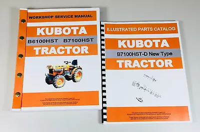 Buy Kubota B7100Hst-D New Type Tractor Service Repair Manual Parts Catalog Shop Set • 58.97$