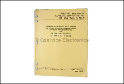 Buy Tektronix 475 Oscilloscope Original Military Printed Manual P/N 11-6625-2735-14 • 40$