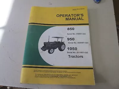 Buy JOHN DEERE Operator Manual 850 950 1050 Compact Tractor RW19870 • 15$