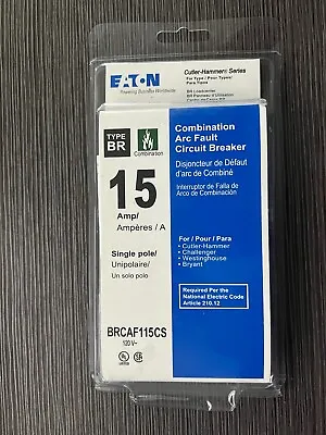 Buy Eaton BRCAF115 15 Amp Single-Pole Combination Arc Fault Circuit Breaker • 45$