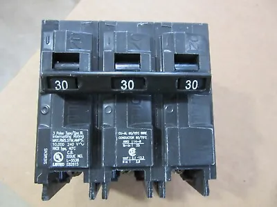 Buy Siemens B330 Bolt-On Circuit Breaker 3P 30A 240V NEW!!! With Free Shipping • 54.95$