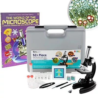 Buy AMSCOPE Kids  120X-1200X Microscope 52-Piece Science STEM Kit + Book • 54.99$