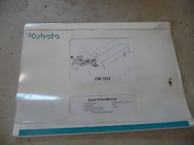 Buy Kubota DM1024 Disc Mower Parts Catalog Manual • 9$