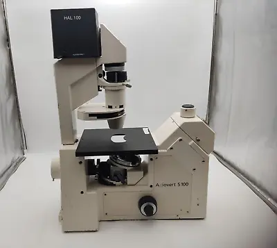 Buy Zeiss Axiovert S100 Inverted Contrast Fluorescence Microscope-FOR PARTS Broken • 1,499$