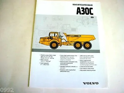 Buy Volvo A30C 6x6 Articulated Truck Brochure • 20$