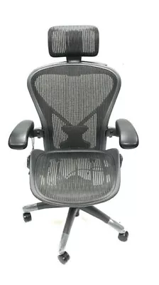 Buy Renewed Classic Fully Loaded Black Mesh Size B With Headrest Aeron Chair • 775$