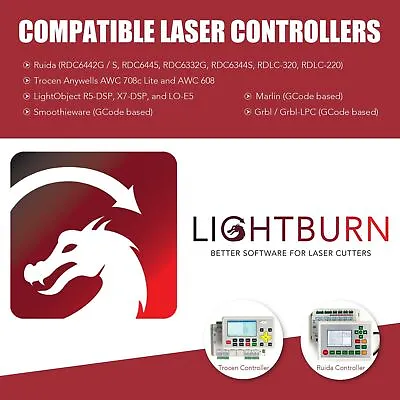 Buy LIGHTBURN Software License GCode Key For Lightburn CO2 Laser Engraver Cutter • 58$
