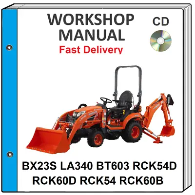 Buy Kubota Bx23s Bx 23s Tractor Service Repair Workshop Manual On Cd • 15.99$