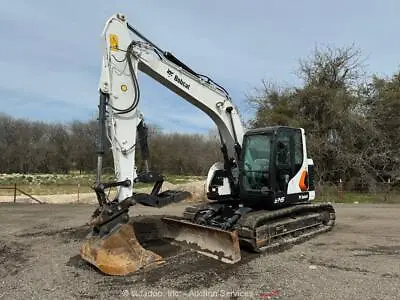 Buy 2020 Bobcat E145 Hydraulic Excavator Trackhoe Bucket Aux Hyd Thumb Cab Bidadoo • 112,000$