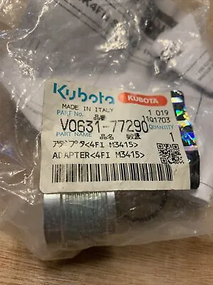 Buy Kubota Part Adapter V0631-77290 SVL65-2,SVL75-2,SVL95 • 71$