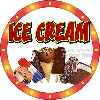 Buy Ice Cream DECAL (Choose Your Size) Snacks Concession Food Truck Sticker C2 • 12.99$