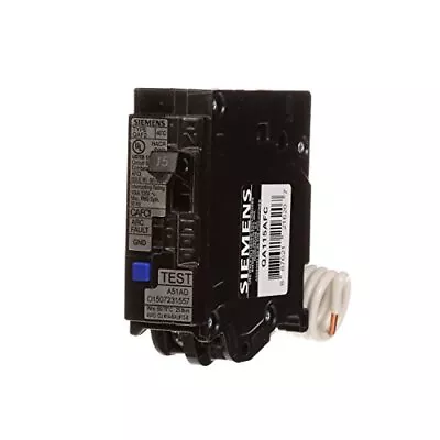 Buy SIEMENS QA115AFC 15-Amp Single Pole 120-volt Plug-On Combination AFCI Breaker... • 66.12$