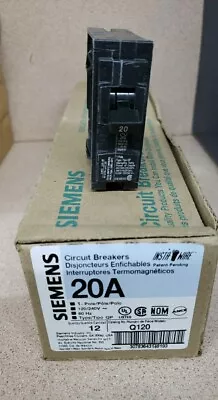 Buy New Box With 12 Siemens 20 AMP Single Pole Breaker Q120 • 44.99$