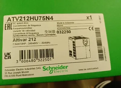 Buy For NEW Schneider ATV212HU75N4 Frequency Converter Three Phase 380V Inverter • 477$