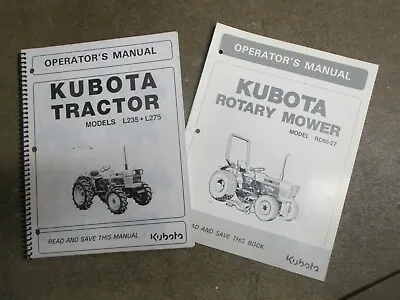 Buy Kubota L235 L275 L 235 275 Tractor & Mower Owners & Maintenance Manual • 25$