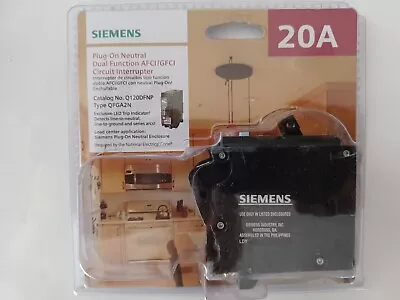 Buy Siemens 20A  AFCI/GFCI Circuit Breaker Q120DFNP Type QFGA2N • 29.99$