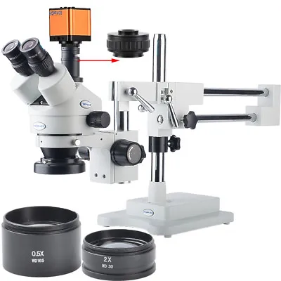 Buy 3.5-90X Stereoscopic Microscope 16MP Full HD 1080P 60FPS HDMI Digital Microscope • 911.99$