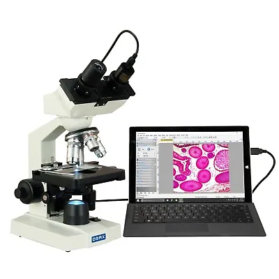 Buy OMAX 40X-2500X LED Digital Lab Binocular Compound Microscope With 1.3MP Camera • 253.99$