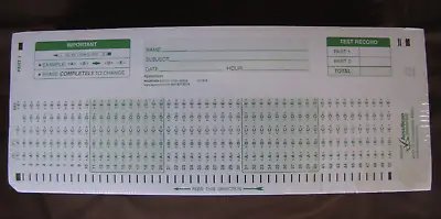 Buy Scantron 882 E  Compatible Testing Forms -  New Package Of 500.  Free Shipping! • 27$