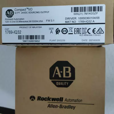 Buy New Factory Sealed AB 1769-IQ32 /A CompactLogix 24V DC Input Module 1769IQ32 • 190.99$