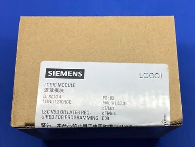 Buy New Siemens LOGO 230RCEo Logic Module 6ED1052-2FB08-0BA1 6ED1 052-2FB08-0BA1 • 132.54$
