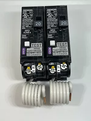 Buy Siemens BF120/BF120A, 20A Bolt-On Ground Fault Circuit Breaker - Pack Of 2 - NEW • 129.95$