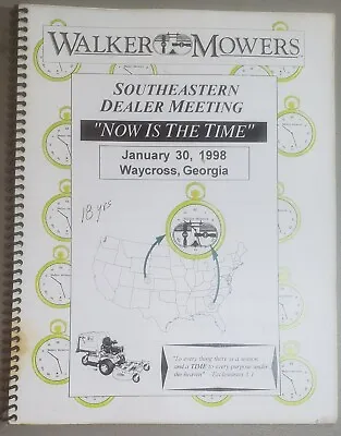 Buy 1998 Walker Mowers Southeastern Dealer Meeting Handbook • 20$