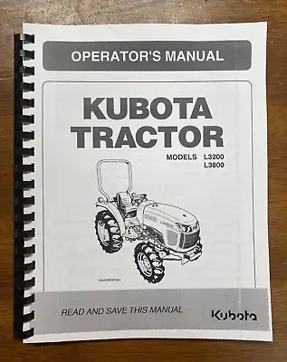 Buy Tractor Operators Manual Fits Kubota L3200 & L3800 +LA525 PLUS The Loader Manual • 25$