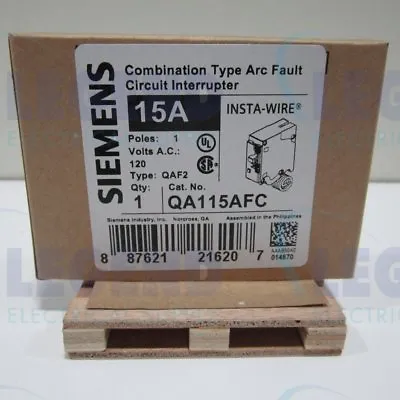 Buy Siemens Qa115af Qaf Plug In Arc Fault Breaker 1 Pole 15 Amp • 65$