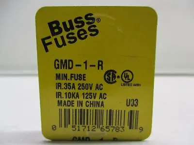 Buy Buss Fuses Gmd-1-r Mini Fuse Ir.35a, 250vac, 2pk-new • 14.66$