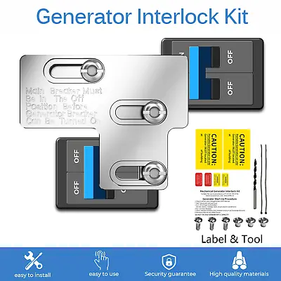 Buy Billet Generator Interlock Kit For Siemans / ITE 100 Amp Panels Breaker Aluminum • 37.69$