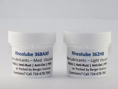 Buy Microscope Greases Kit -- Nye Synthetic Rheolube 362HB & 368AXF (12.5 Gram Jars) • 24.95$