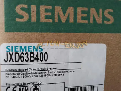 Buy ONE Siemens Sentron Circuit Breaker 3P 400A JXD63B400 NEW • 2,699.10$